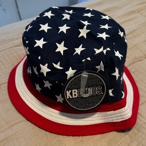 KBETHOS Navy and Red Star Bucket Hat